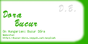 dora bucur business card